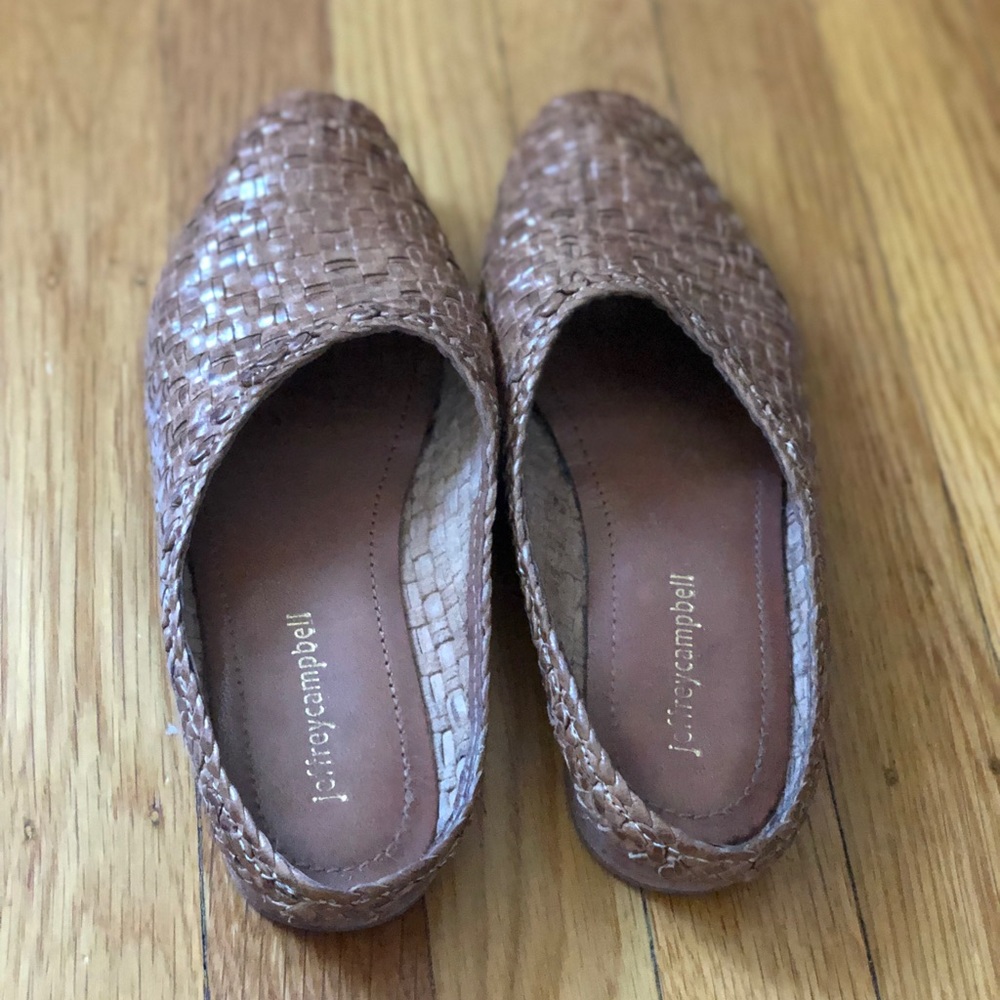 Jeffrey Campbell Leather Woven Mule